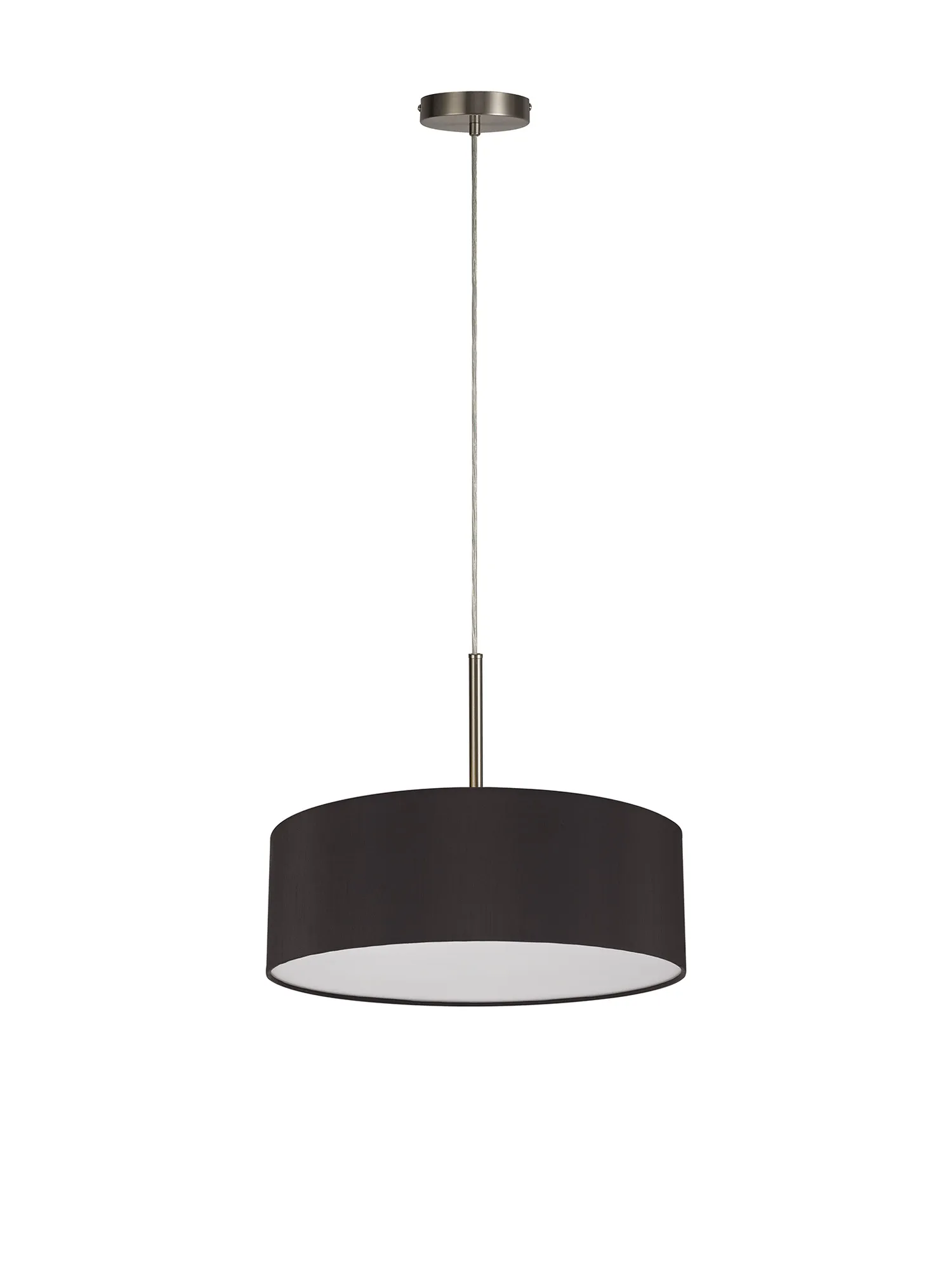 Baymont 45cm 5 Light Pendant Satin Nickel, Black DK0761  Deco Baymont SN BL